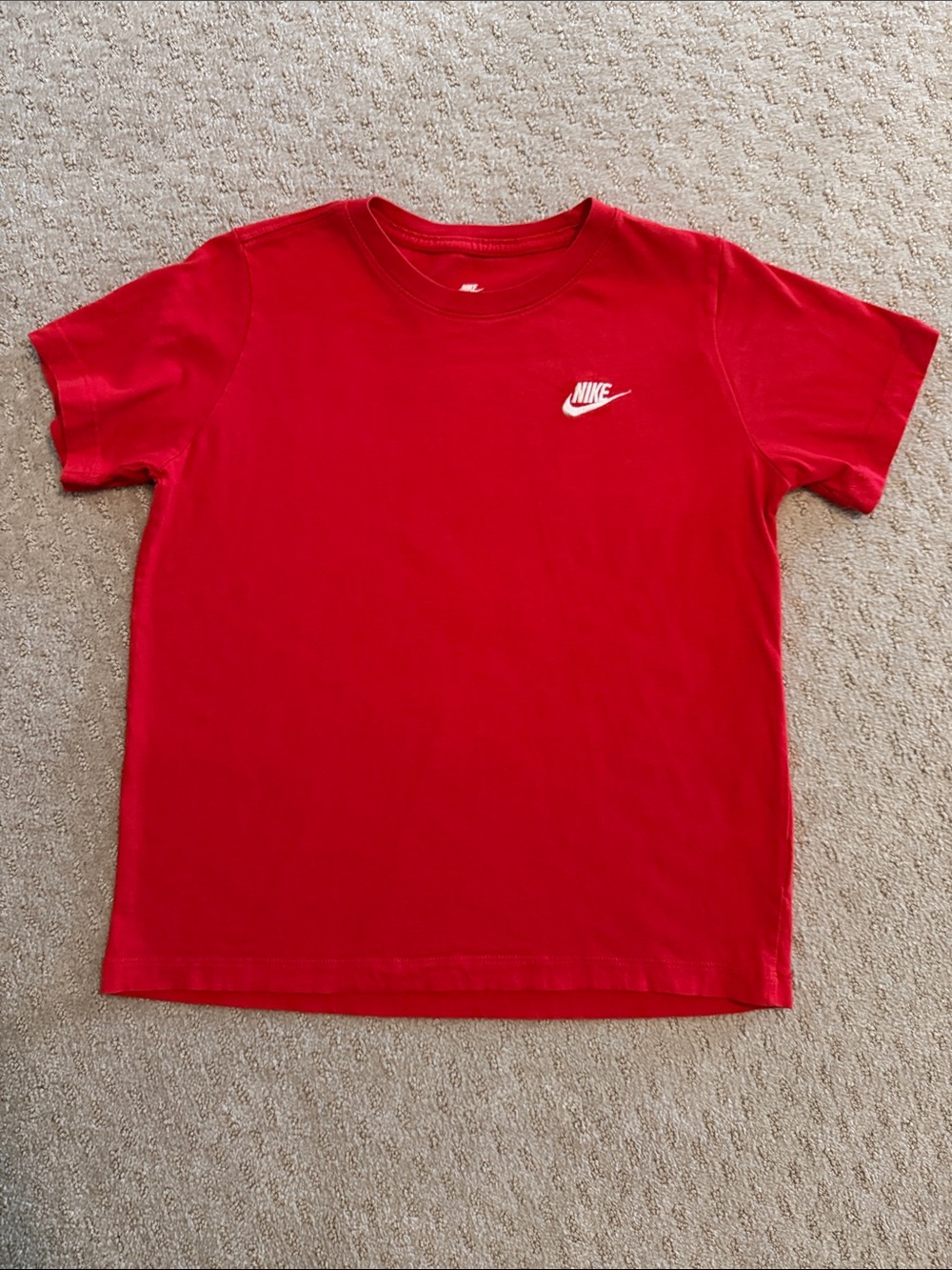 Nike Red Short Sleeve Tee with White Swoosh